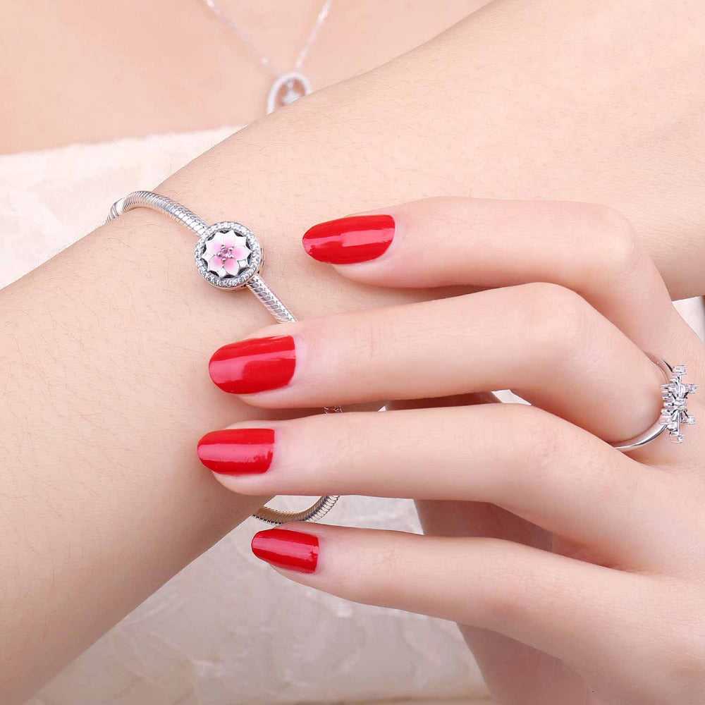 Talisman "Magnolia in Pink" for bracelet