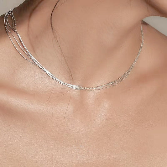 Multilayered necklace "Satin"